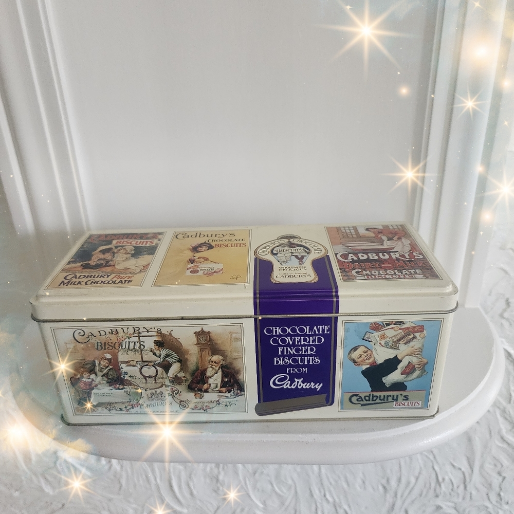 Cadbury Old Vintage Style Biscuit Tin Empty